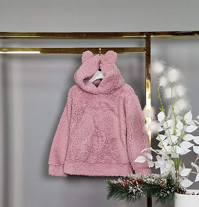 Худи на девочку барашек Тедди розовый 122,128 Николаев - изображение 1