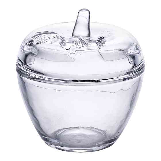 Yiwu Цукерниця з кришкою Ø 9.5 см ваза цукерниця кругла скляна у формі яблука HP-4-101 Коломия