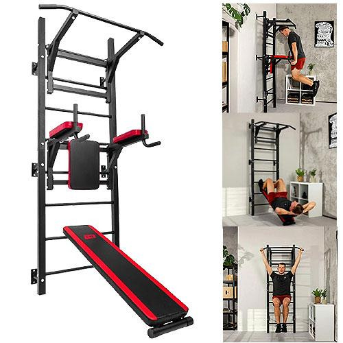 Силовая станция HS-1008K Фитнес станция для дома Силовая фитнес станция со скамьей турник и брусья шведской стенкой Киев - изображение 1