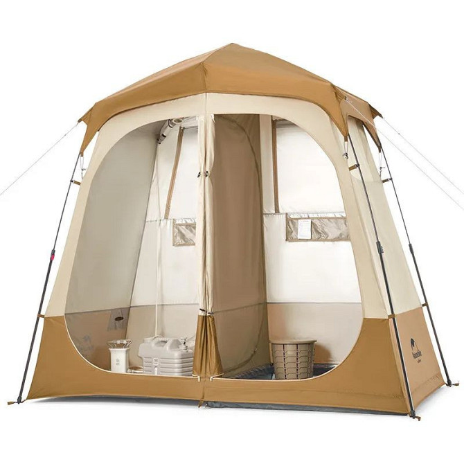 Душевая зонированная палатка Naturehike NH22ZP006 (Коричневая) Винница - изображение 1