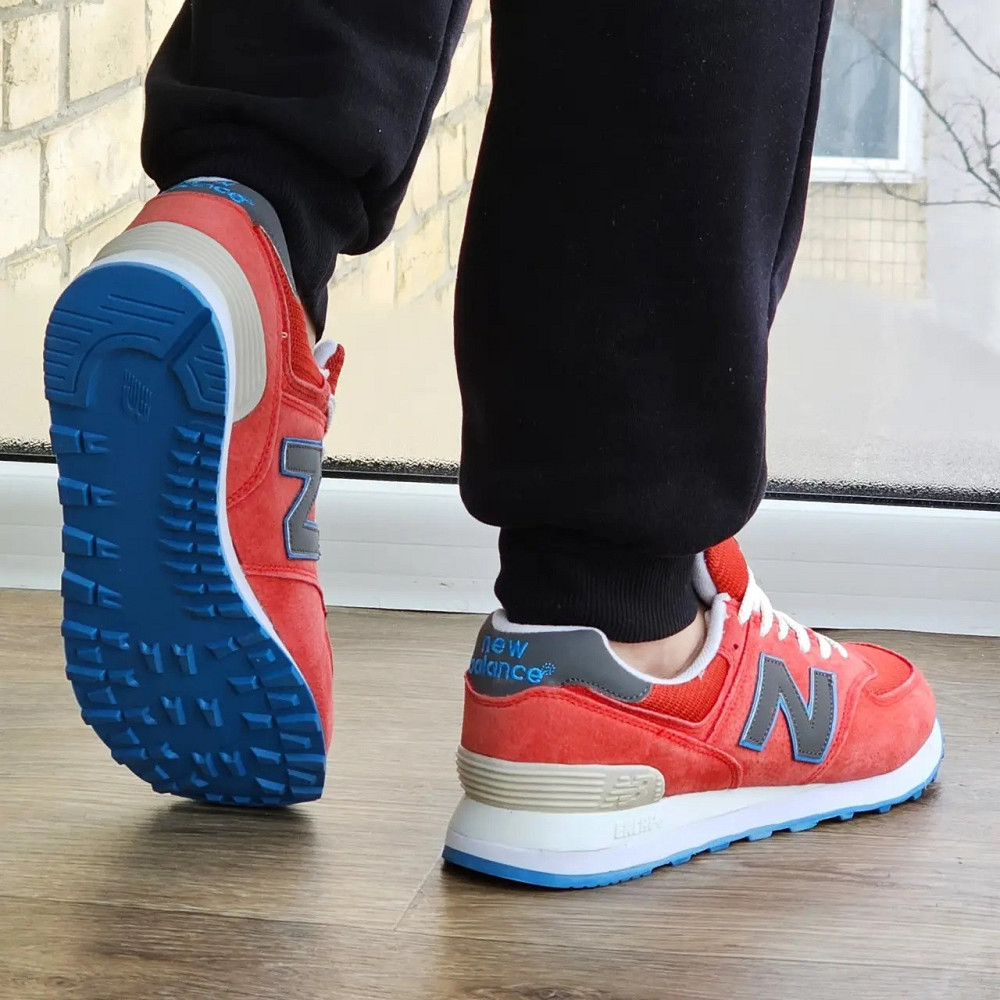 Чоловічі Кросівки New Balance 574 Червоні Нью Балансі (розміри: 41,42,43,45) Відео Огляд Дніпро - фото 6