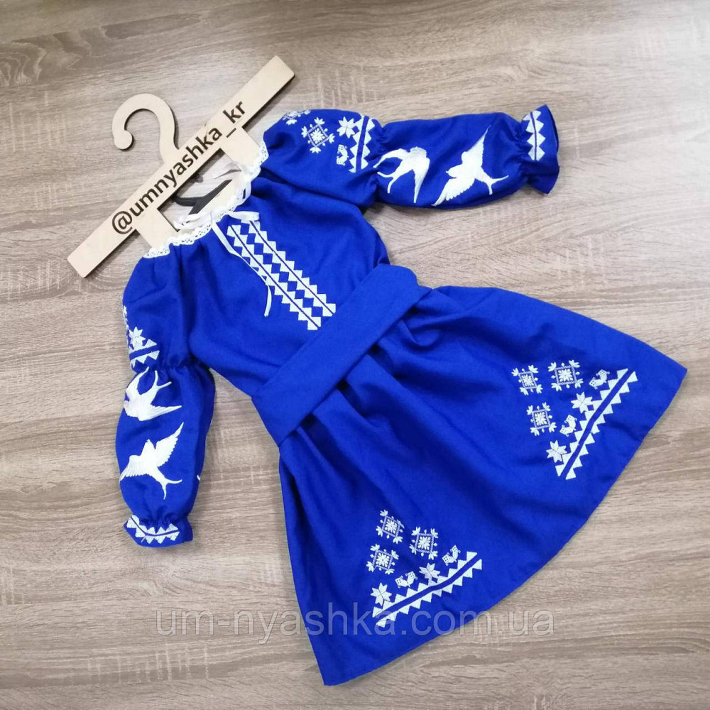 Вышиванка с ласточками желто-синяя Кривой Рог - изображение 5