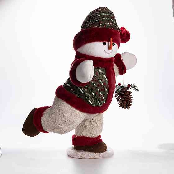 Yiwu Новорічна фігурка Сніговик з шишкою 40×33×74 (см) CR-4-13 Коломия