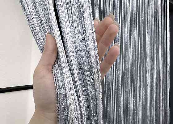 Шторы-нити с люрексом Белый с серым 300х300см 1 шт (61-106) Киев