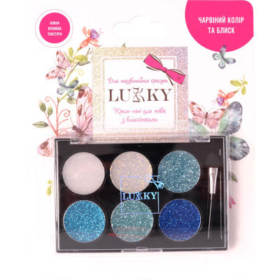 Дитяча косметика Lukky Крем-тіні для повік з блискітками 6 кольорів 6 г (T16126) Вінниця - фото 2