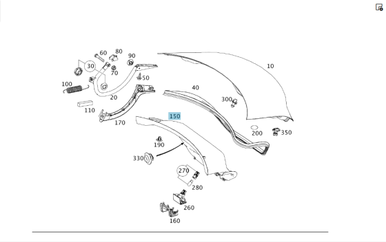 Mercedes-Benz  A1176900341 9E83 Обшивка кришки багажника + A0028214951 кнопка аварійного відкриття CLA C117 Одесса