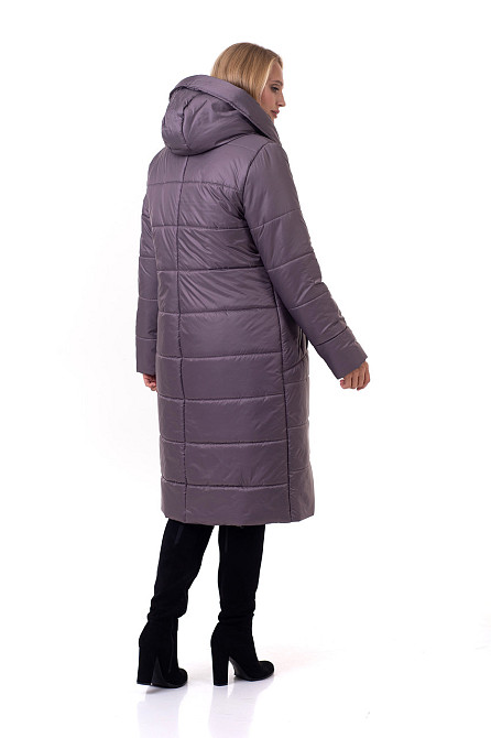 Жіночий пуховик із капюшоном великих розмірів Київ - фото 3