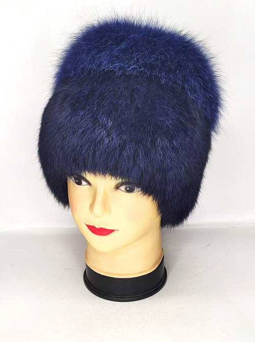 Шапка меховая женская Венера Синий Харьков - изображение 1