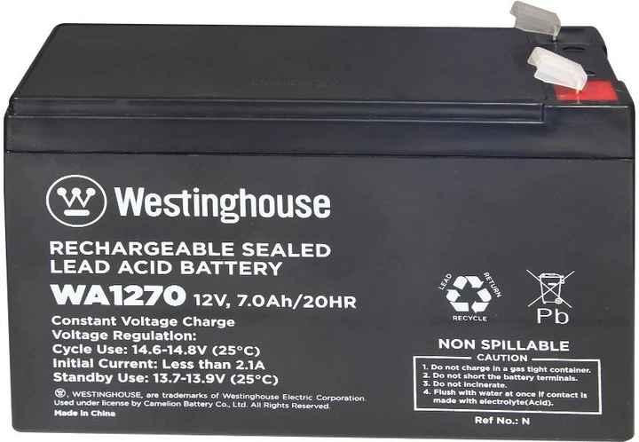 WA-1270 Батарея акумуляторнаа свинцево-кислотна Westinghouse 12V, 7Ah, terminal F2 Рівне - фото 1