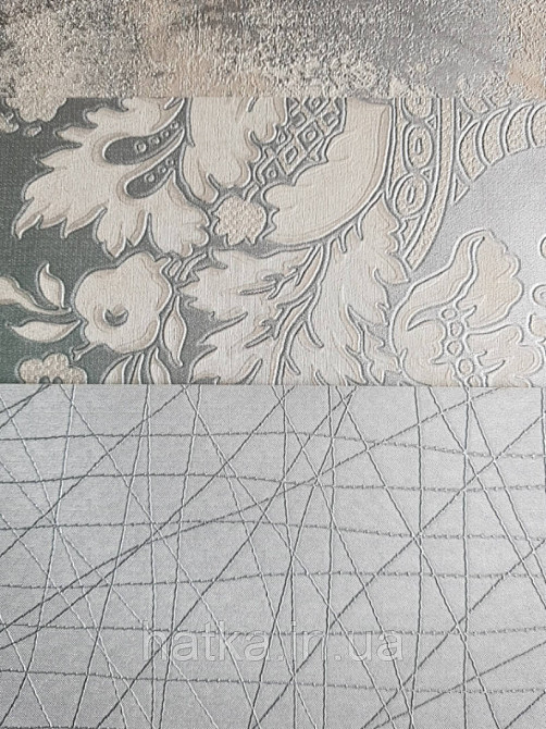 Шпалери вінілові на флізелін Sirpi Alta gamma Sempre 3 абстракція смужка срібляста павутинка металік Київ - фото 3