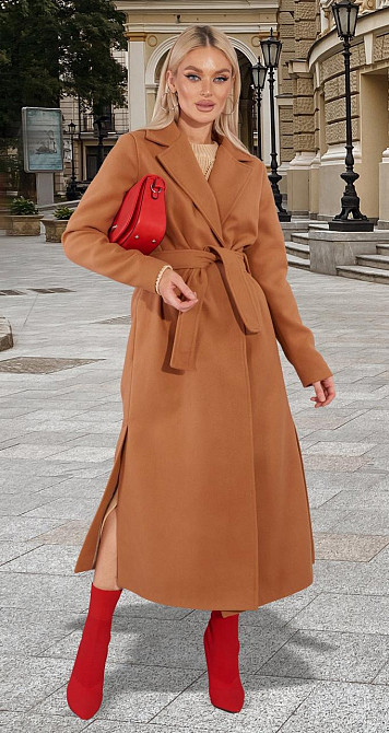 Кашемірове пальто з розрізами (46) Київ - фото 3