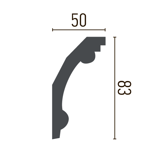 Карниз полиуретановый гладкий Gaudi Decor P 2057 Днепр