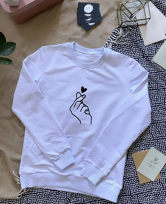 Толстовка жіноча-світшот з принтом LIKE Чернівці - фото 1