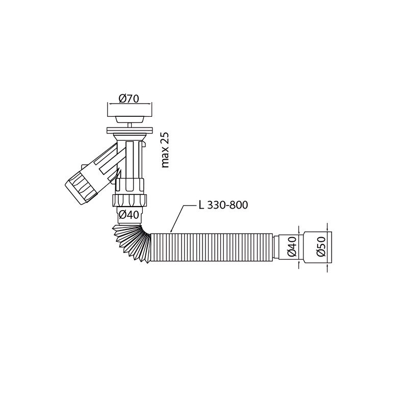 Сифон для умивальника Mixxus SU-08 1 1/4"x40 компактний 40*40/50 (MI8188) ( 15843 ) Харків - фото 2