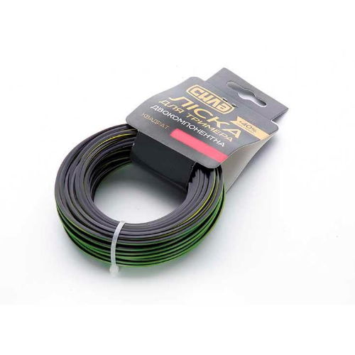 Ліска для тримера d2,4мм 15м зріз/квадрат двокомпонентна СИЛА Житомир - изображение 1