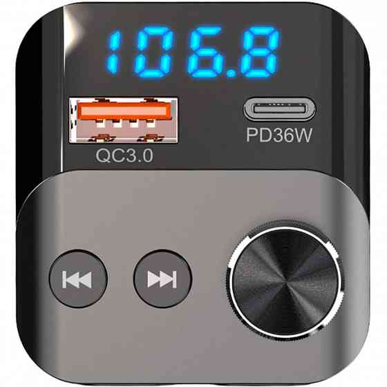 автомобільний FM-трансміттер Aspiring Wave 13 54W PD LED/Bluetooth/QC3.0,USB-C 36W Вінниця