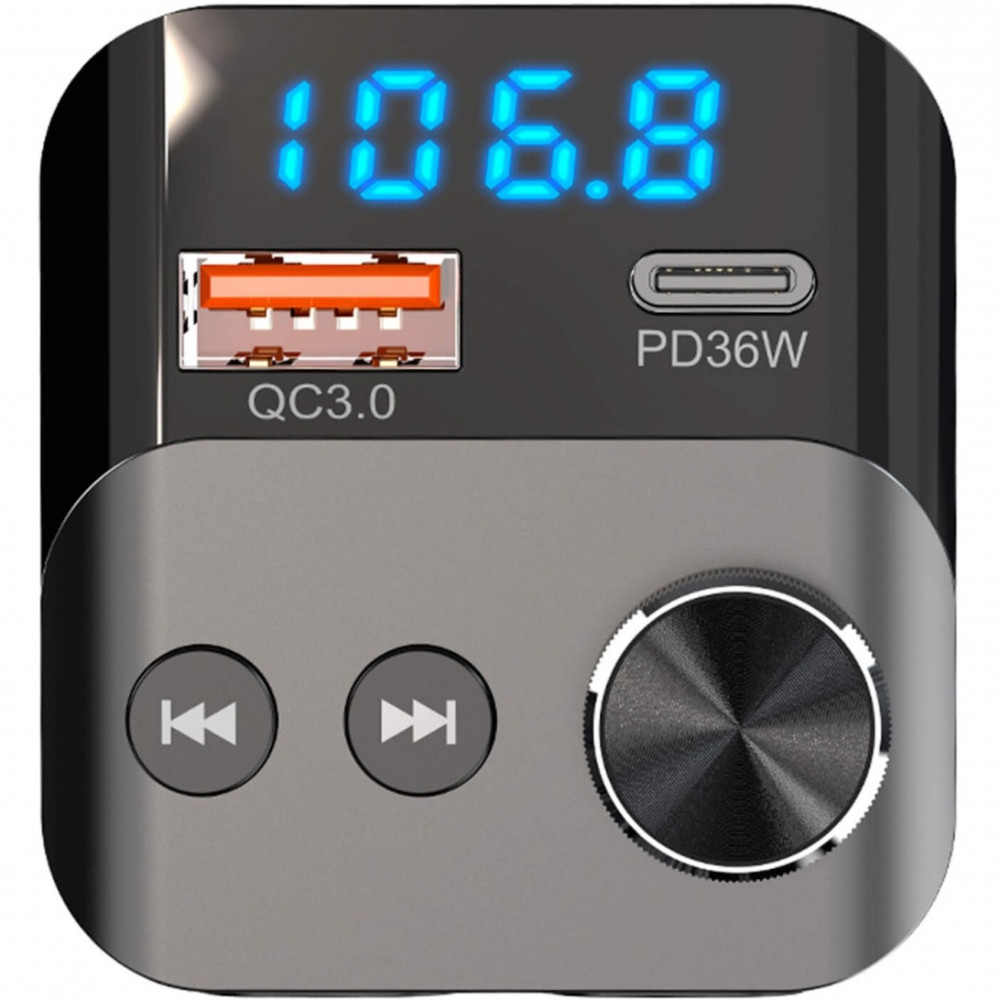 автомобільний FM-трансміттер Aspiring Wave 13 54W PD LED/Bluetooth/QC3.0,USB-C 36W Вінниця - фото 2