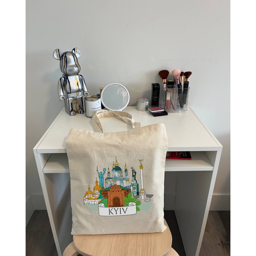 Екошопер BookOpt BK4070 "Київські пейзажі" бежевий Київ - фото 8