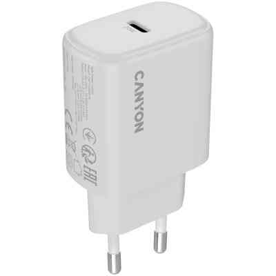 Зарядное устройство Canyon OnCharge 200 20W 1xPD EU White (CNE-CHA200-01) Винница