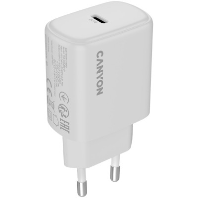 Зарядное устройство Canyon OnCharge 200 20W 1xPD EU White (CNE-CHA200-01) Винница - изображение 2