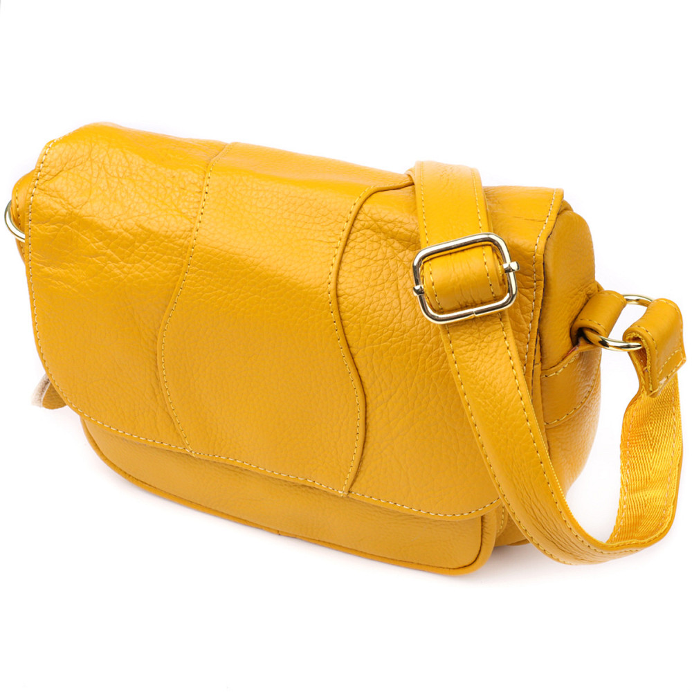 Элегантная кожаная сумка для женщин на каждый день Vintage 22969 Желтый Киев - изображение 1