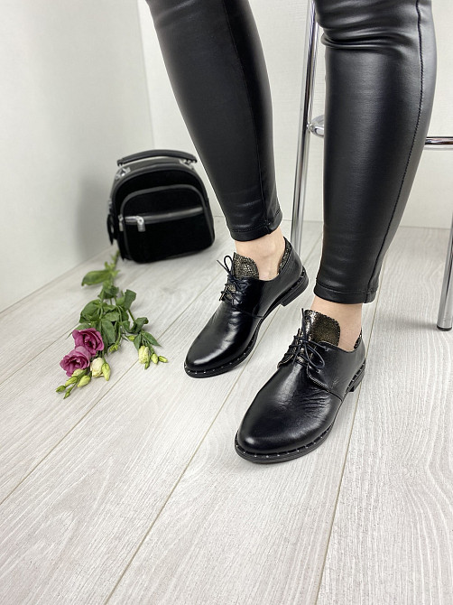 Vesna Туфлі жіночі VESNA 2429 чорні (весна-осінь, шкіра натуральна) (4152) лише 36р.та 37р. Коломия - фото 3