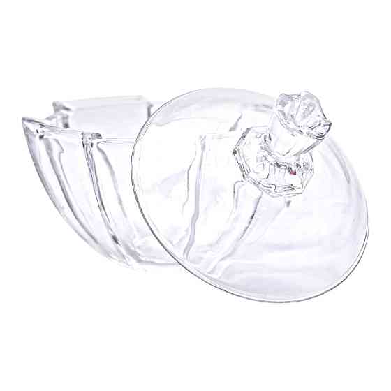 Yiwu Цукорниця з кришкою Ø 15 см ваза цукорниця кругла скляна HP-4-120 Київ