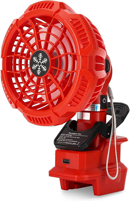 Портативний вентилятор Taingwei з кріпленням на затискач для акумулятора Milwaukee M18 (без акумулятора) Луцк - изображение 1