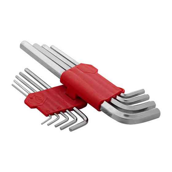 Набор ключей Г-образных шестигранных удлиненных 9 шт, 1,5-10 мм, Cr-V INTERTOOL HT-0602 Киев