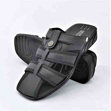 Чоловічі Шльопанці Сандалії Чорні Босоніжки на Липучці Тапочки (розміри: 40) Дніпро