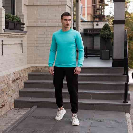 Світшот чоловічий однотонний ментоловий Pobedov 007 ЗИМА Київ