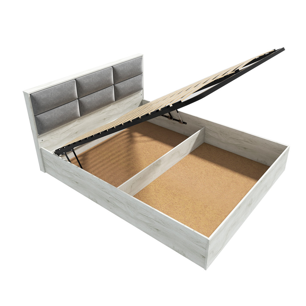 Ліжко двоспальне Еверест КЛ-1400 Лайт (підйомний механізм)  140х200 см Дуб Крафт білий (DTM-071072) Львів - фото 4