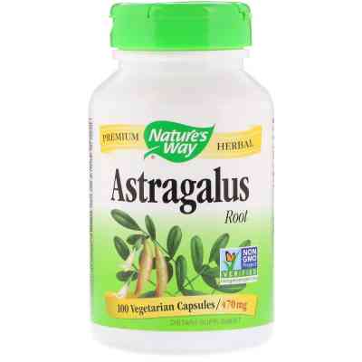 Трави Nature's Way Корінь Астрагала, Astragalus Root, 470 mg, 100 капсул (NWY-10180) Вінниця