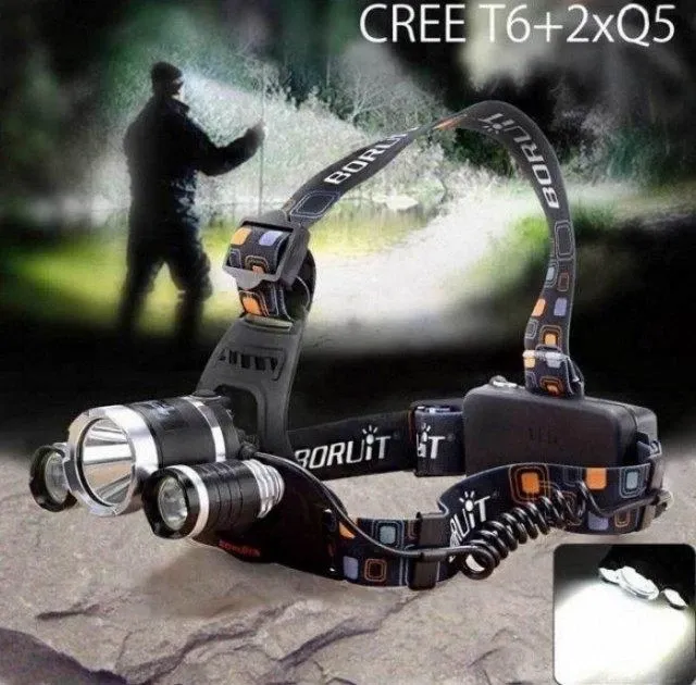 Акумуляторний ліхтар на голову Bailong RJ 3000T6 Світлодіодний ліхтар із зарядкою USB Одеса - фото 8