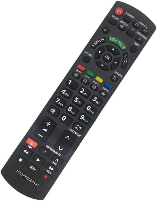 Пульт дистанционного управления Panasonic N2QAYB000487 черный запасной универсальный для телевизора Viera IR Киев - изображение 3