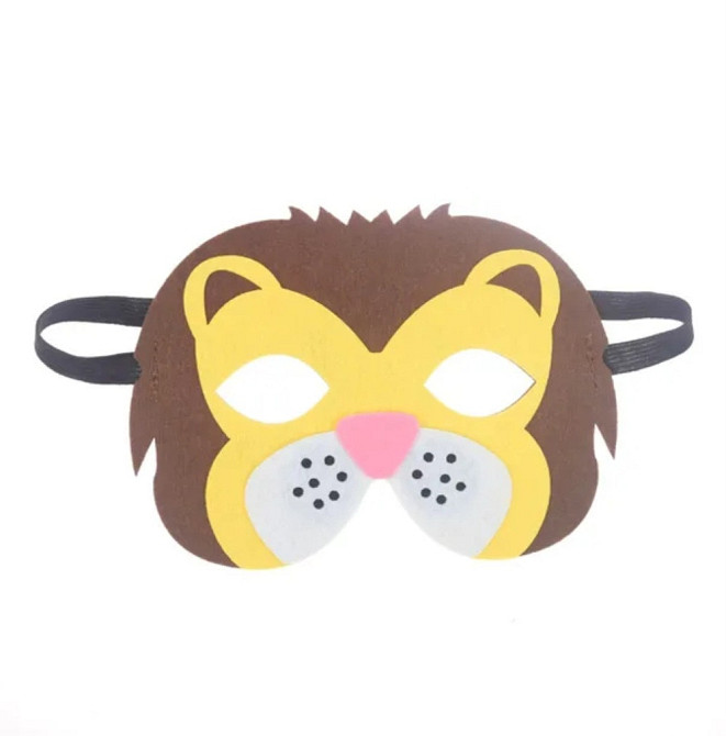 Детская маска из фетра Лев one size разноцветный Киев - изображение 1