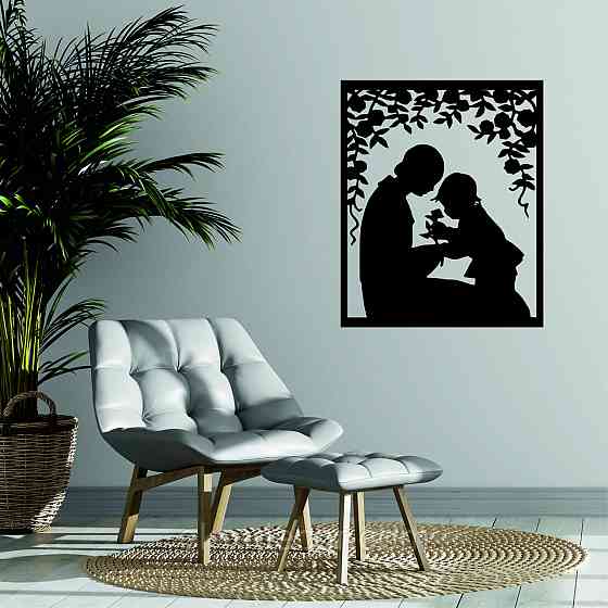 Декоративное настенное Панно «Мать и ребенок» Декор на стену 70*57 см, Черный Киев