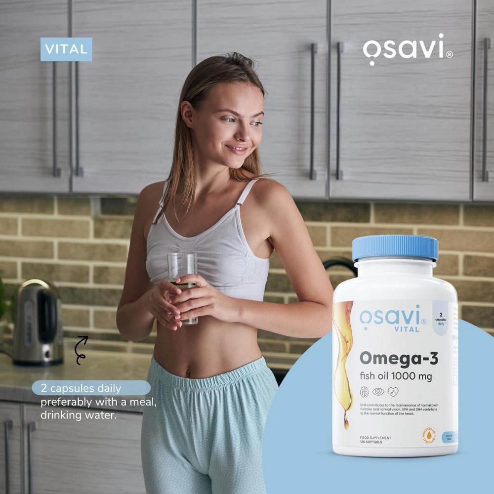 Омега 3 Osavi Omega-3 Fish Oil 1000 мг 120 softgels Луцк - изображение 3