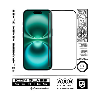 Стекло защитное Armorstandart Kit Icon 3D iPhone 16 Black 2 pcs (ARM83511) Винница - изображение 2