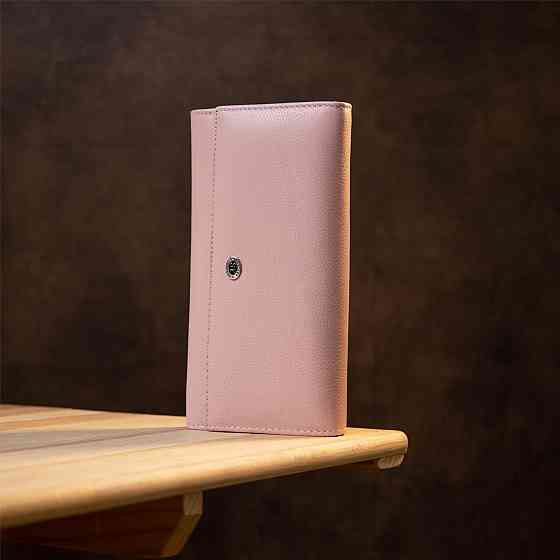 Місткий жіночий гаманець Рожевий (ST Leather) Київ