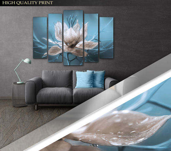 Модульна картина Квітка Абстракція Art-238_5 ( 80х118см ) Київ