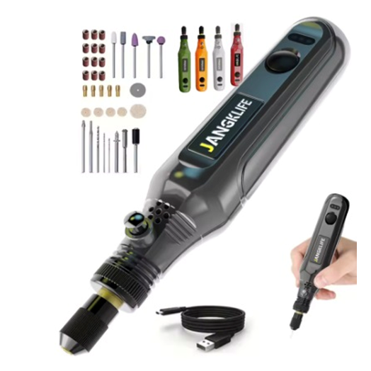 Ручка гравіювальна акумуляторна JangKlife HJ102 з набором насадок Вінниця - фото 3