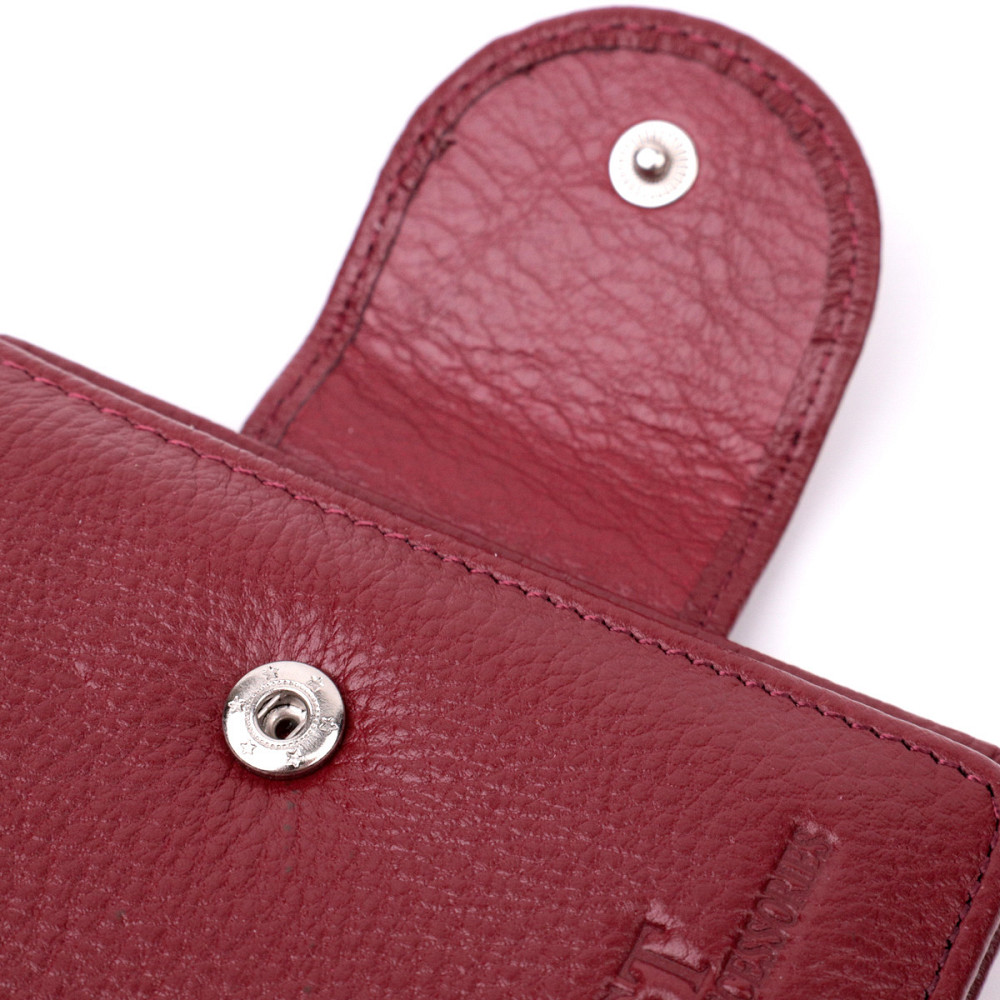 Женский кошелек вертикального типа из натуральной кожи ST Leather 22452 Бордовый Киев - изображение 9
