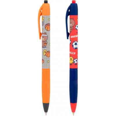 Ручка шариковая Yes Line Friends. Brown`s Sport Club автоматическая 0,7 мм синяя (412120) Винница