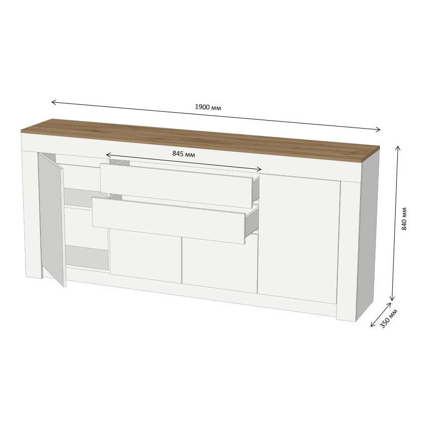 Большой комод LION Ларри-2 Нимфея альба (LION-041081) ТОП Львов - изображение 8