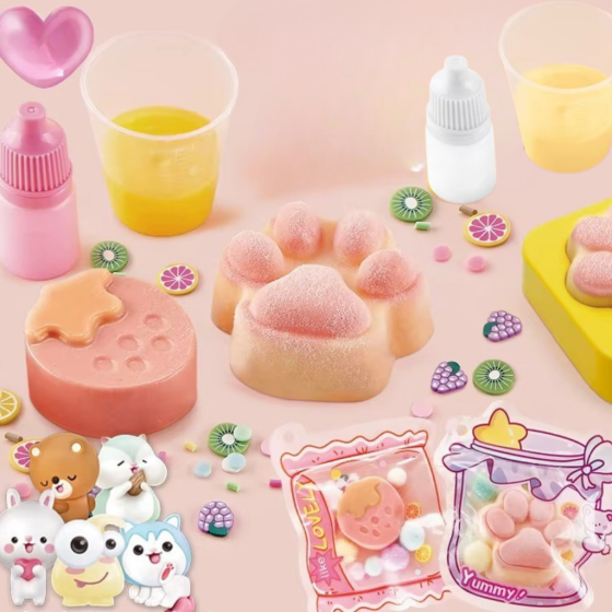 Набір сквішів 4в1 для виготовлення Таба лапок антиструсів, дитячий набір для творчості комплект "Створи сквіш сам" 4 шт. Кам'янець-Подільський