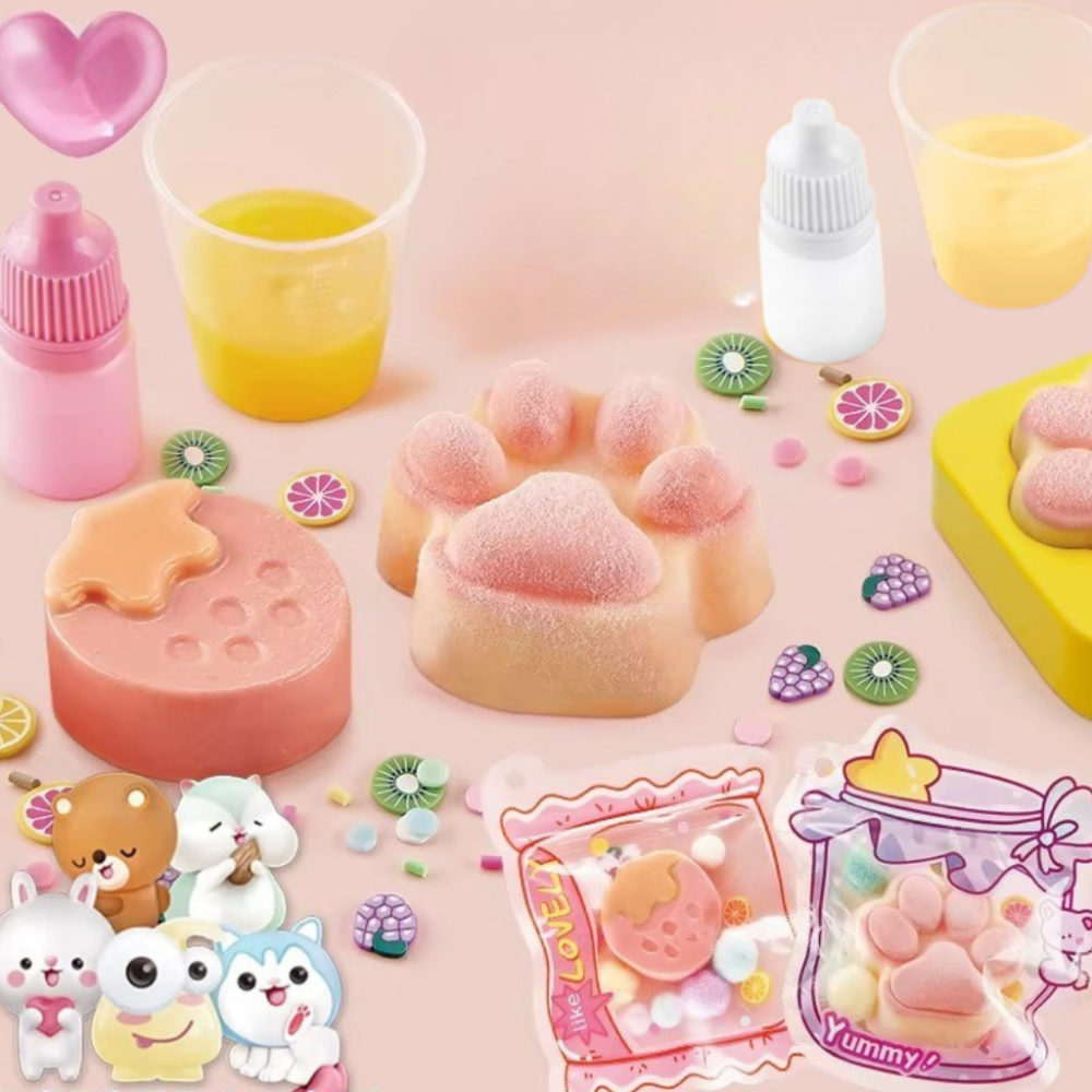 Набір сквішів 4в1 для виготовлення Таба лапок антиструсів, дитячий набір для творчості комплект "Створи сквіш сам" 4 шт. Кам'янець-Подільський - фото 5