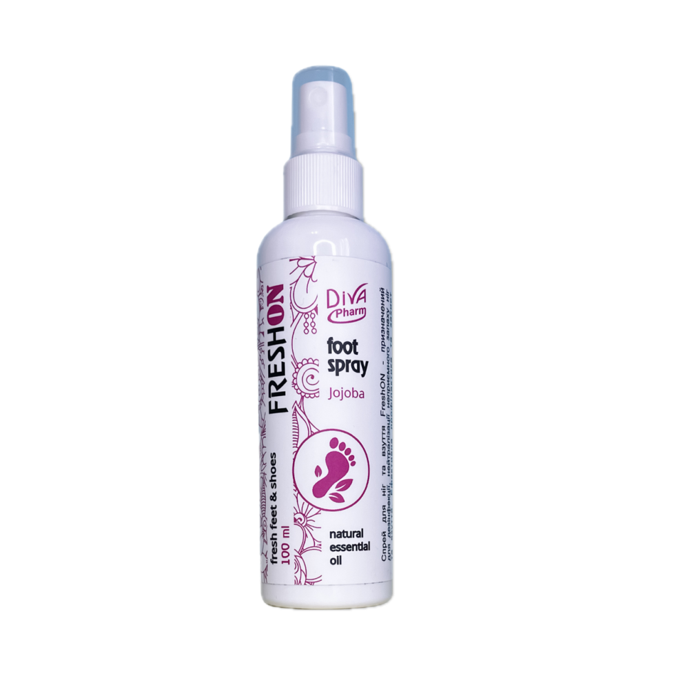 Спрей від гіпергідрозу (пітливості) для ніг та взуття з фарнезолом  FreshON Jojoba (DivaPharm) 100 мл. Харків - фото 1