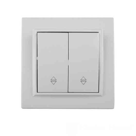 Вимикач подвійний прохідний, Enzo  білий Дніпро