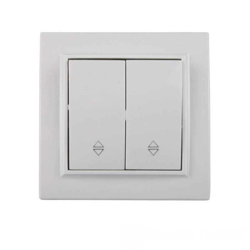 Выключатель двойной проходной, Enzo белый Днепр - изображение 1